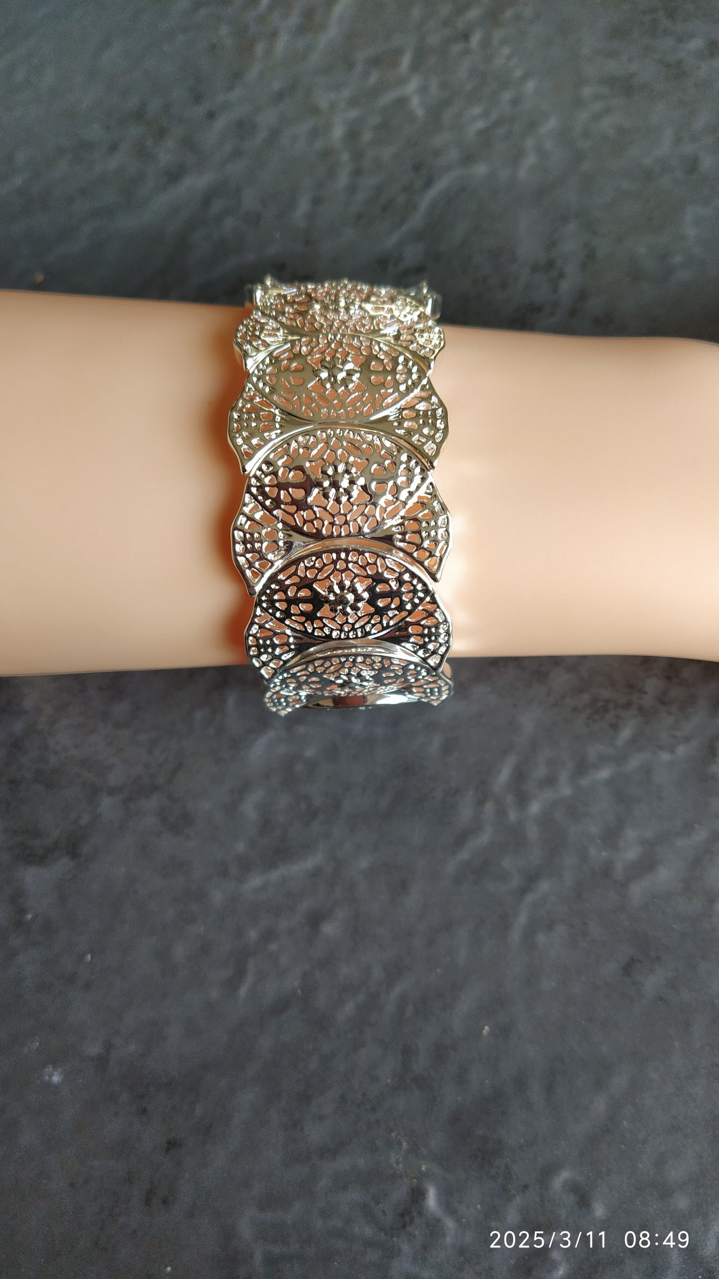 Moon disc bracelet