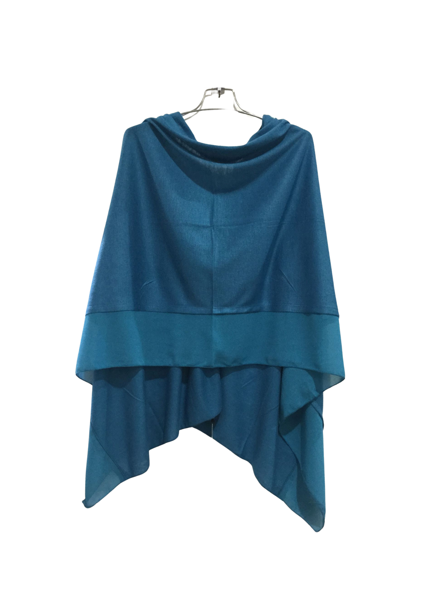 Teal Chiffon edged wrap