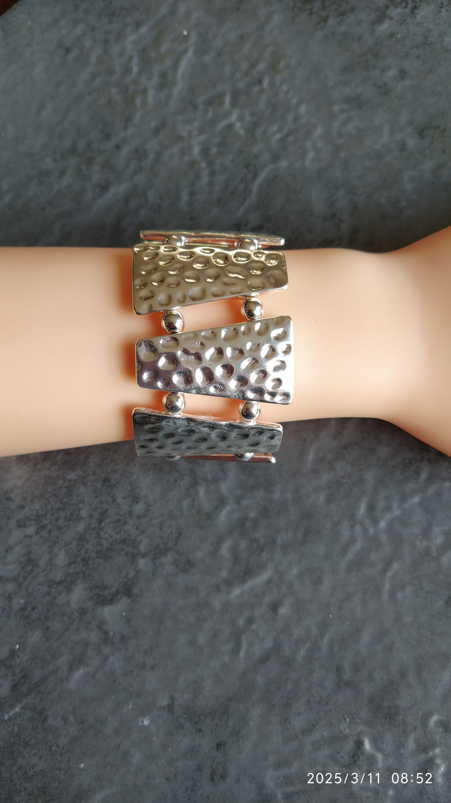 Deep triangle plate cuff (Available gold or silver tone)